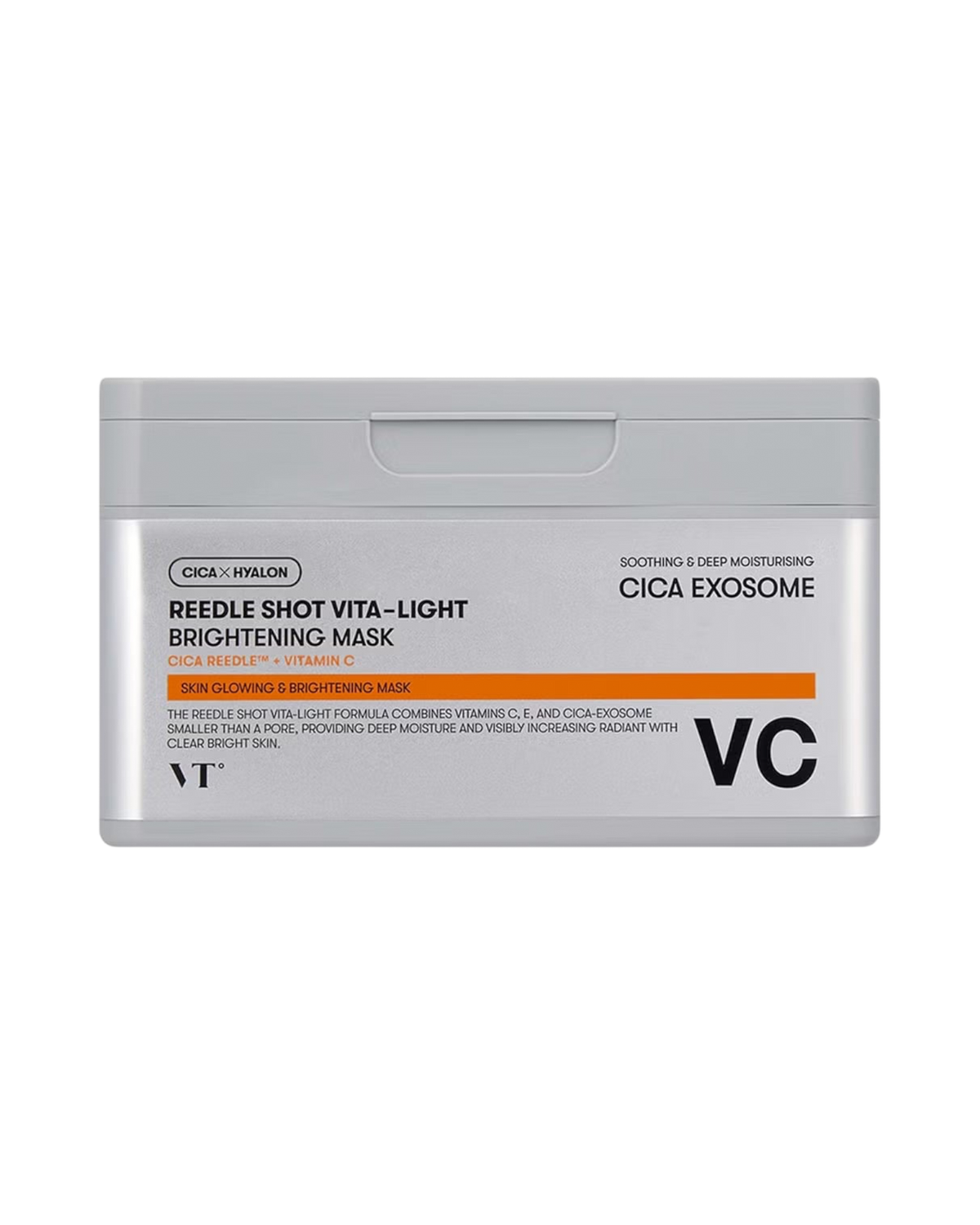 K-beauty glow Reedle Shot Vita-Light Brightening Mask verpakking met vitamine C en Cica voor een stralende huid