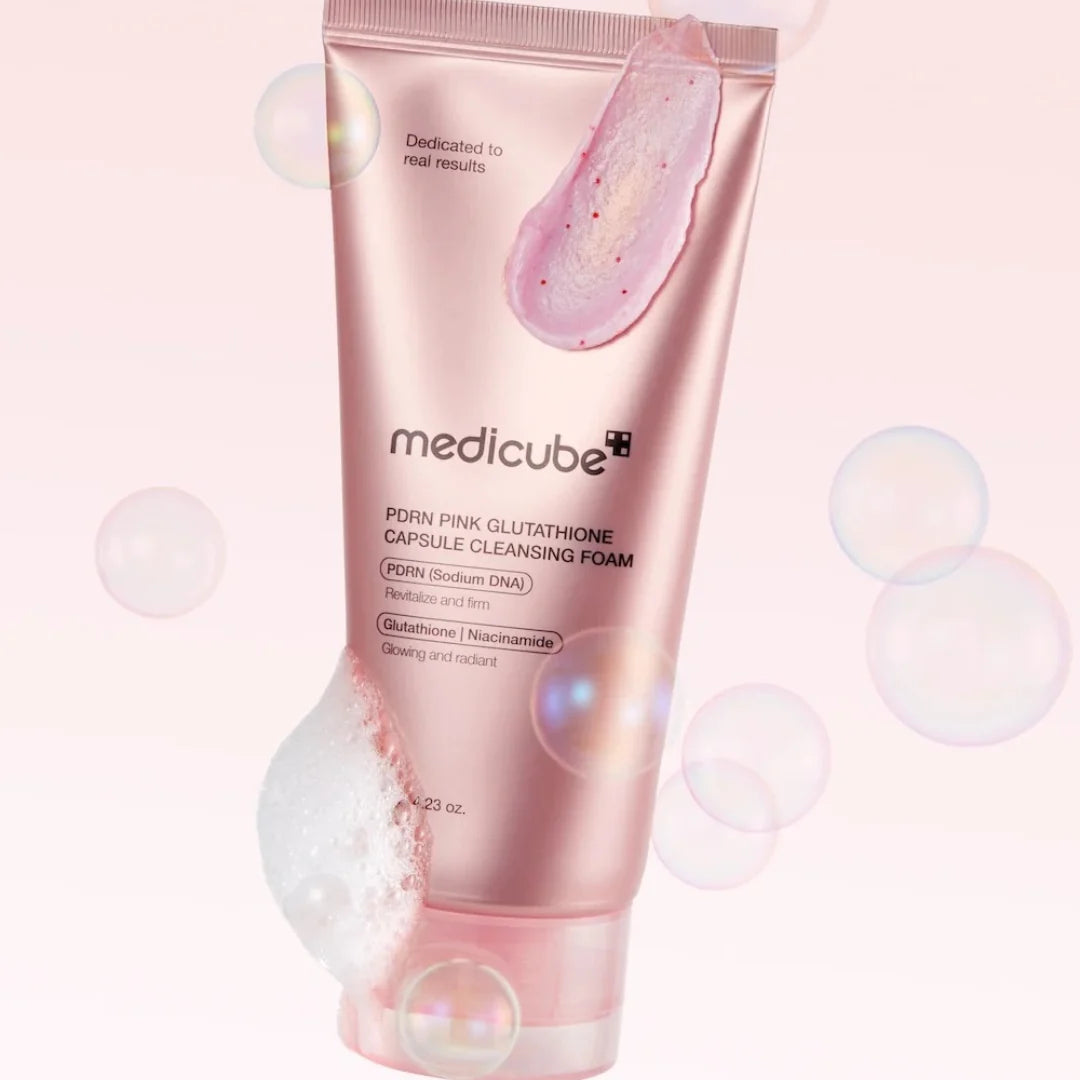 PDRN Pink Glutathione Capsule Cleansing Foam