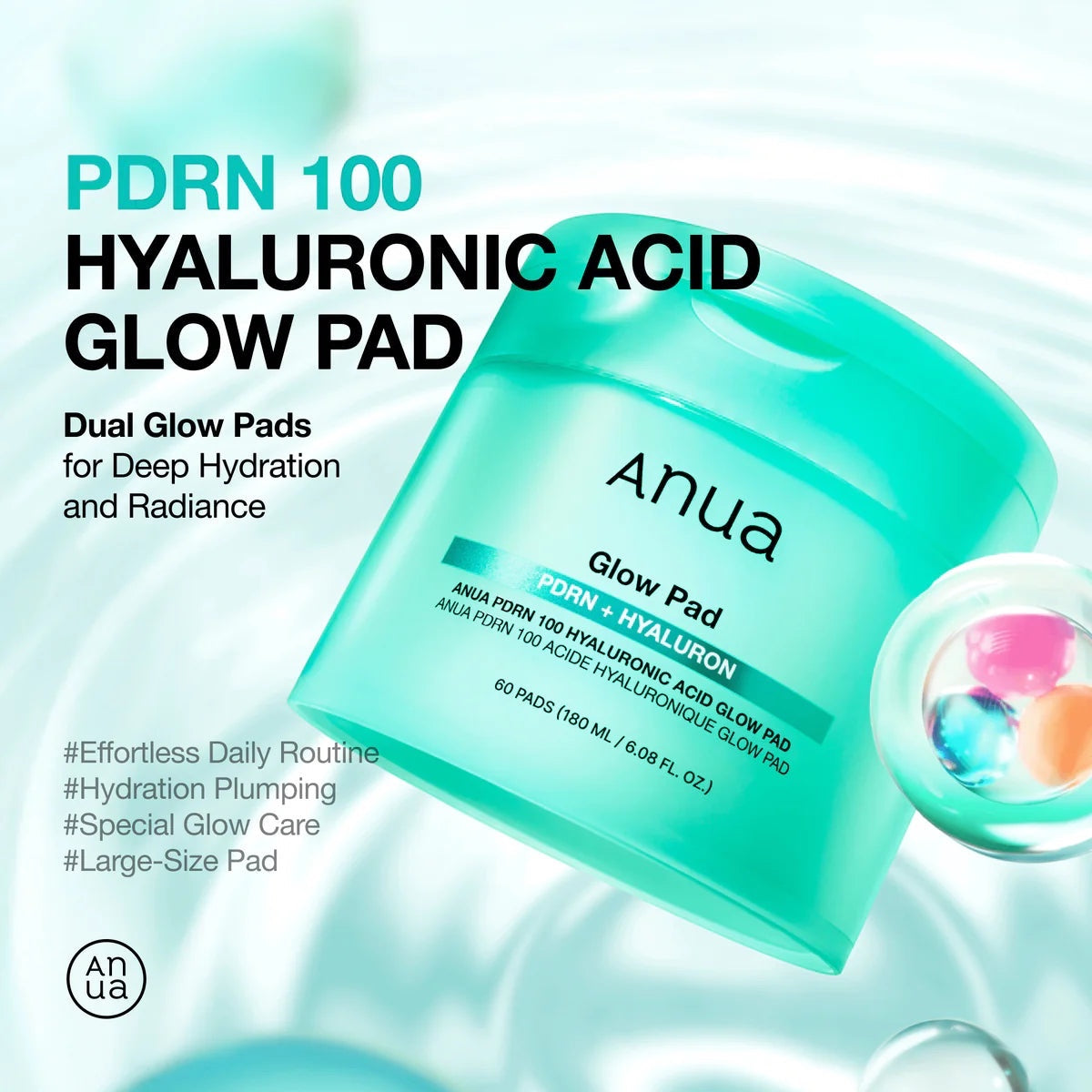 Anua PDRN 100 Hyaluronzuur Glow Pad