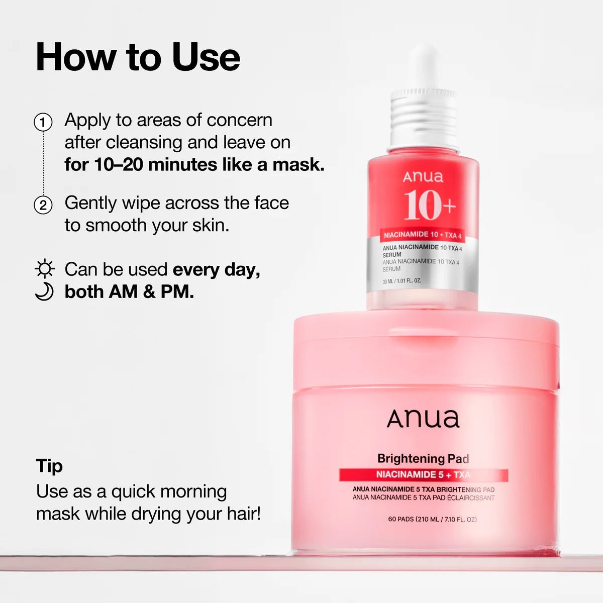 Anua Niacinamide 5 TXA Verhelderende Pad