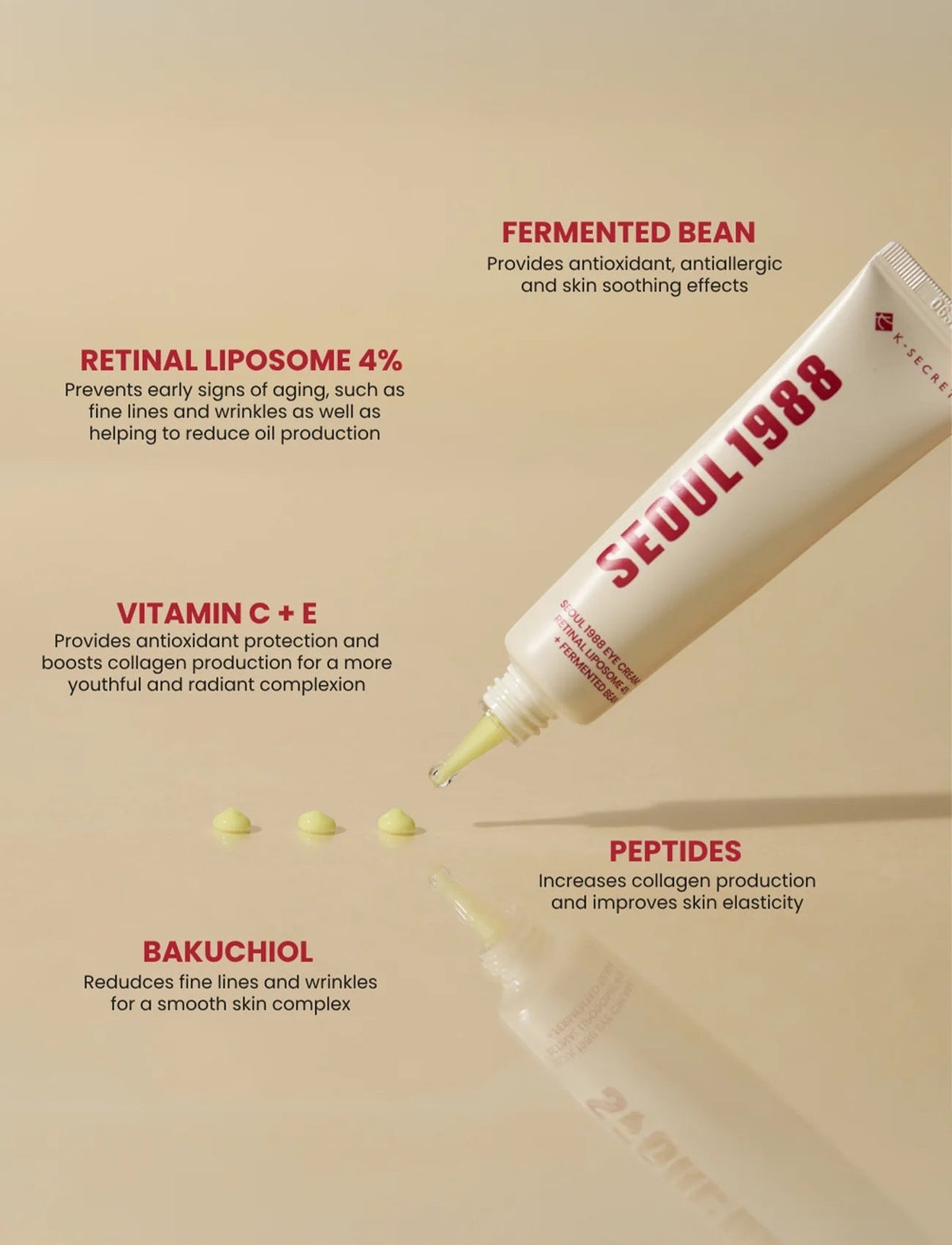 K-SECRET SEOUL 1988 Retinal Liposome 4% + Gefermenteerde Bonen Oogcrème