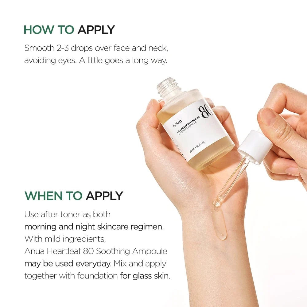 Ampoule apaisante Heartleaf 80 % d'hydratation