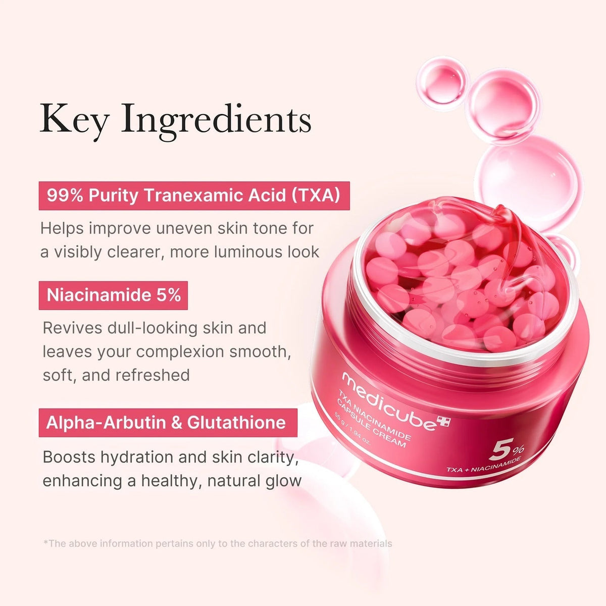 Crème en capsules de niacinamide TXA