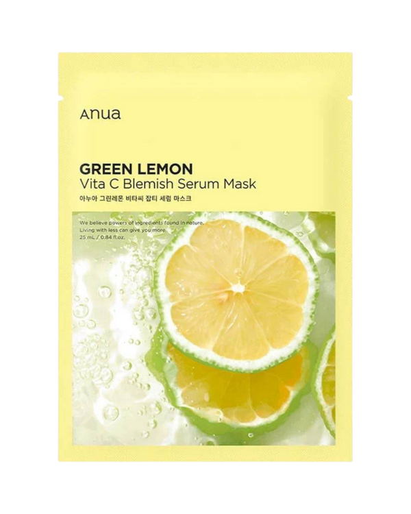 Green Lemon Vita C Blemish Serum Mask - K-beauty glow